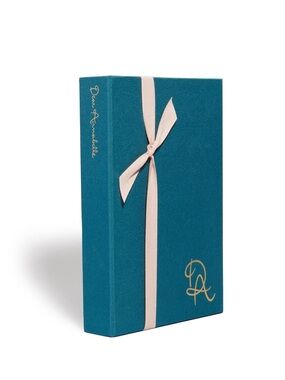 Dear Arrabella “Marry Me” Notecards Set Teal Gift Box with Pink Ribbon